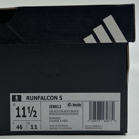 Adidas Runfalcon 5 Mens Black Shoes Sneakers Running Athletic IE8812 - Picture 9 of 9